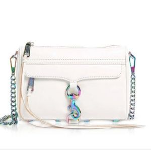 Rebecca Minkoff Mini M.A.C. Crossbody White Leater